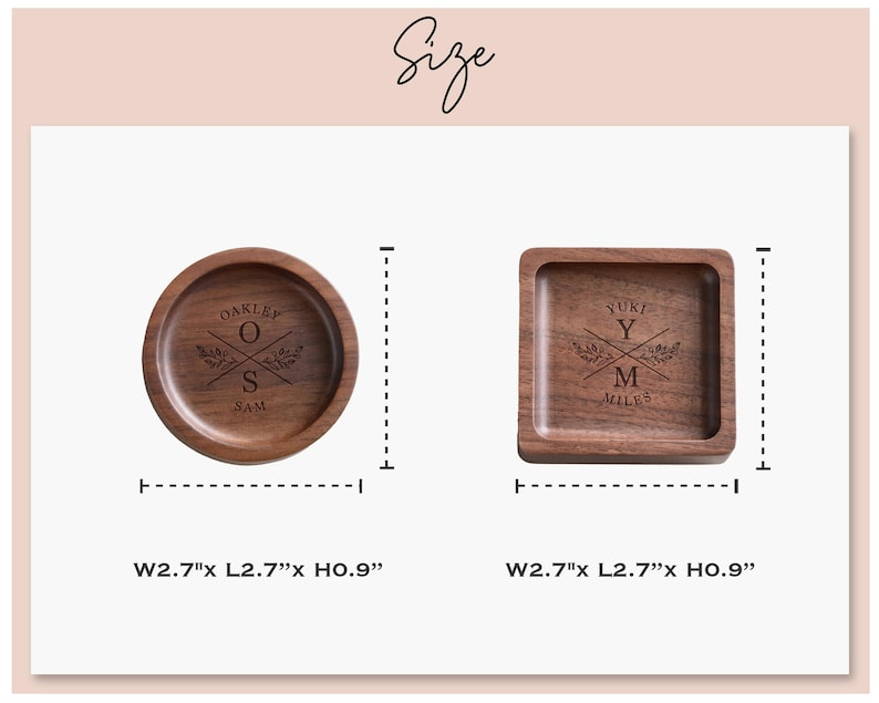 Birth Flower Ring Dish for Bridesmaids, Personalized Engagement Gift, Wooden Ring Holder for Her, Bridesmaid Gifts, Bridal Party Gift