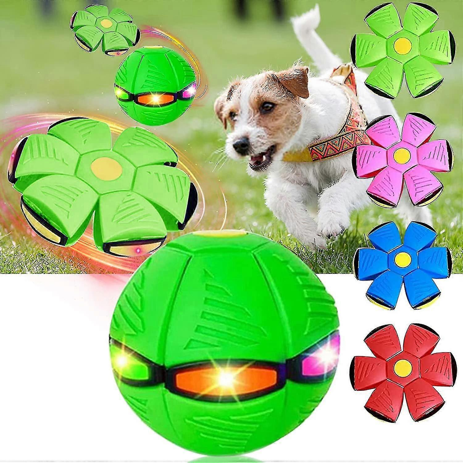 Flying Saucer Bouncing Ball Is A Durable, Elastic and Fun Dog Pet Toy Suitable for Outdoor Activities and Exercise