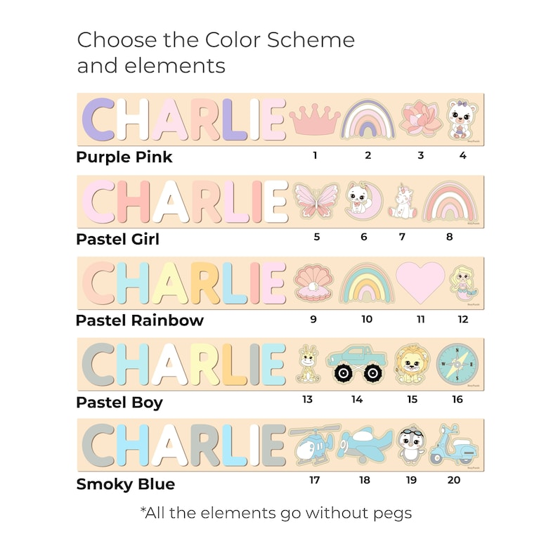 Personalized Name Puzzle With Pegs