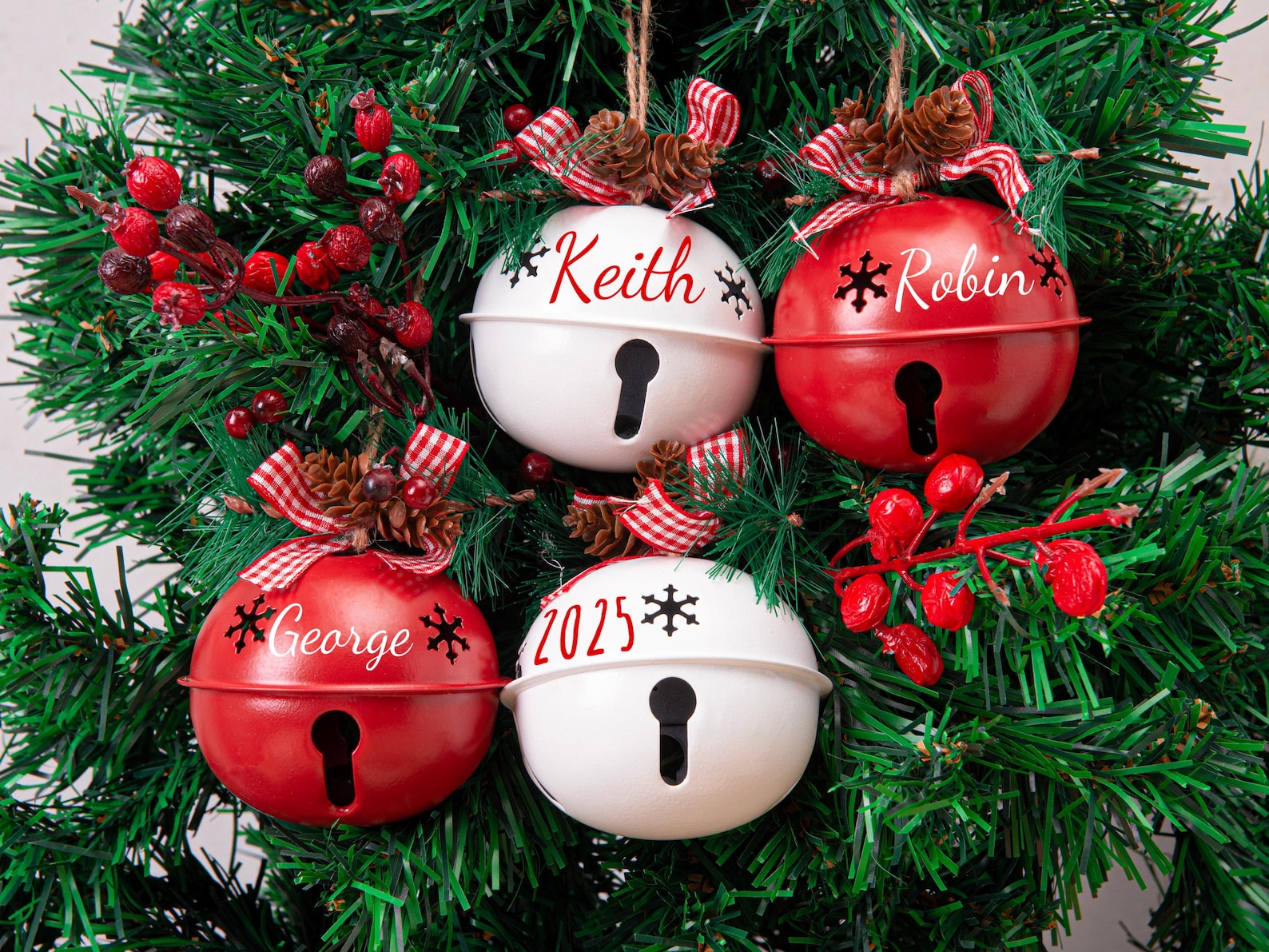 Personalized Jingle Bell Ornament, Christmas Tree Ornament, Holiday Decor