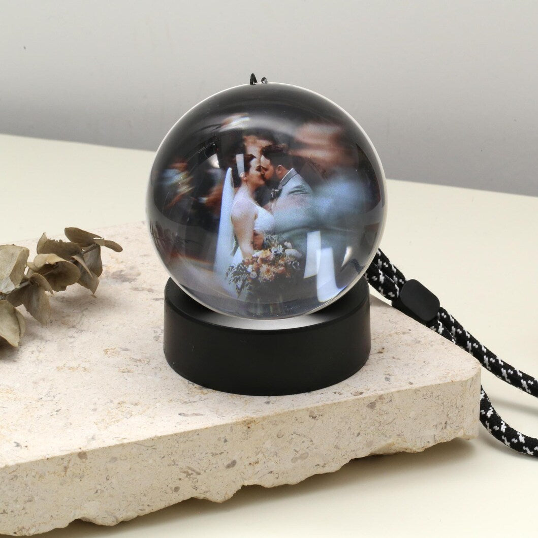 Glass Video Globe: Personalized Memory Crystal Ball Gift