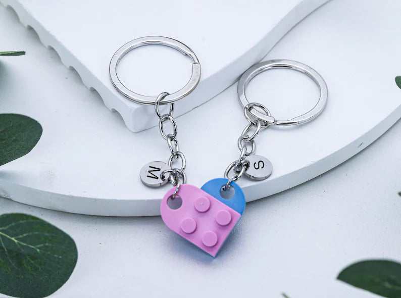 Heart Keychain Lego Set