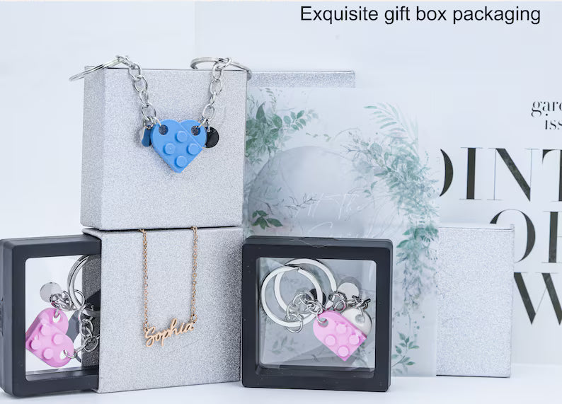 Heart Keychain Lego Set