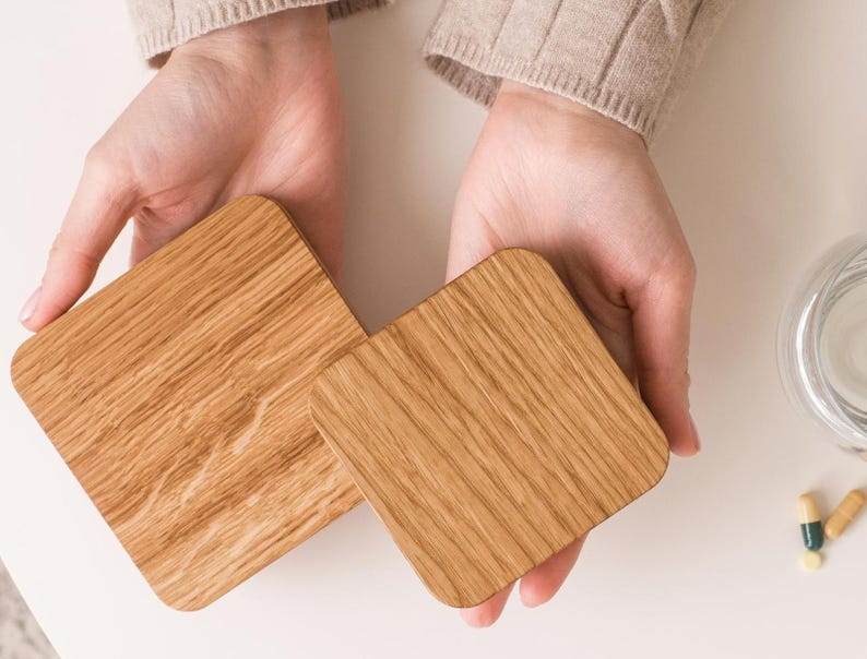 Wooden Daily Pill Box 7 Day Pill Organizer, Custom Pill Container With Medication Tracker, Weekly Pill Case, Mini Trinket Box