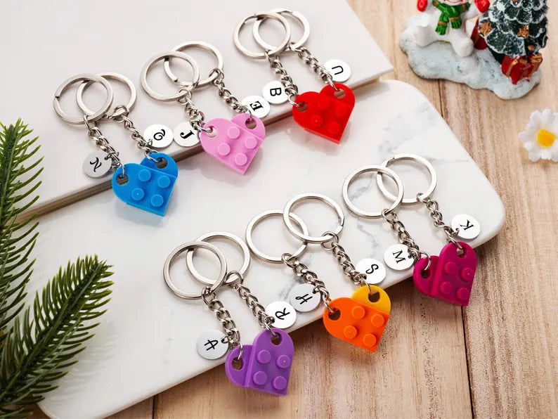 Heart Keychain Lego Set