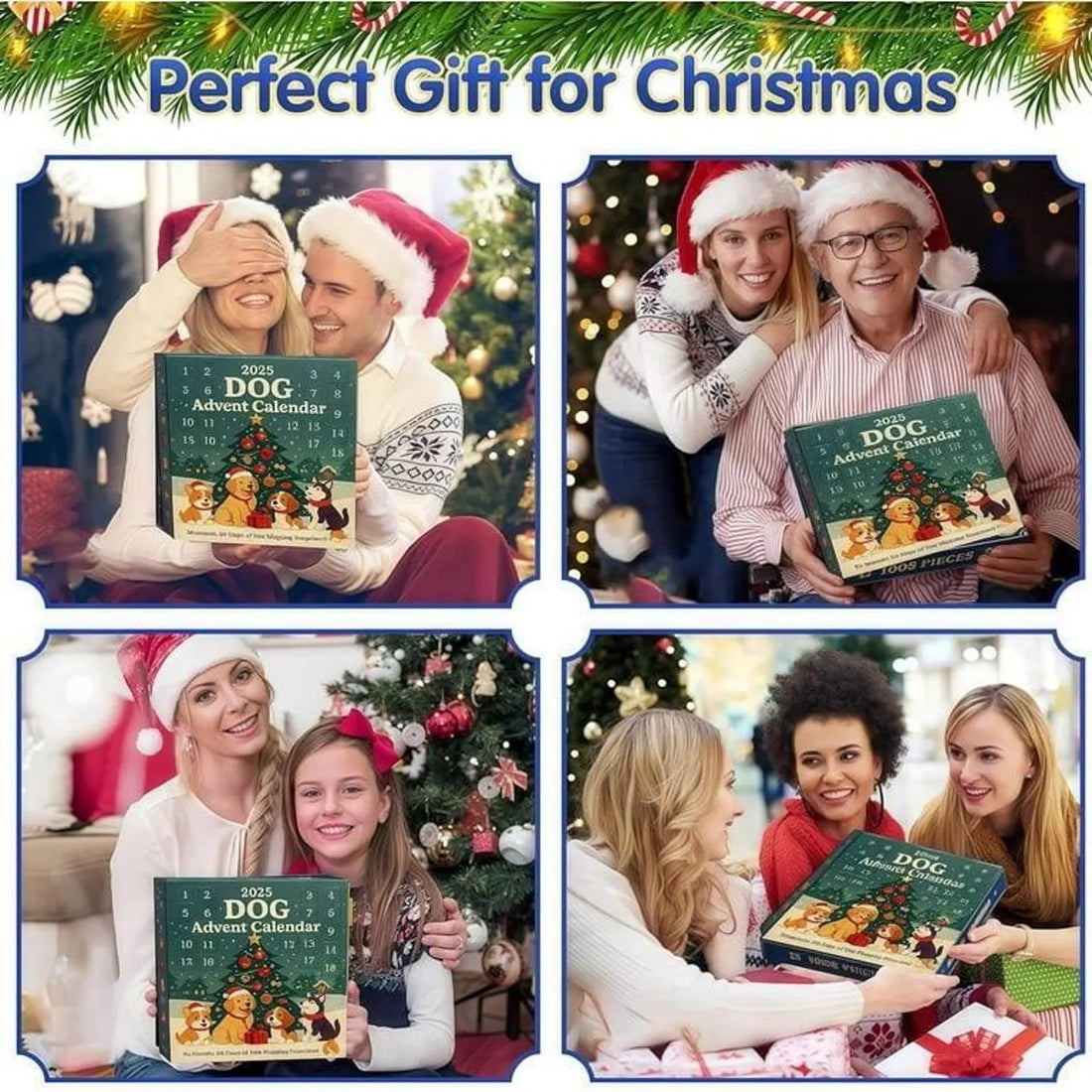Dog Lover Advent Calendar Christmas 2025 with 24 Acrylic Ornaments, Christmas Countdown Gift for Dog Lovers, Cute Dog Themed Holiday Decor
