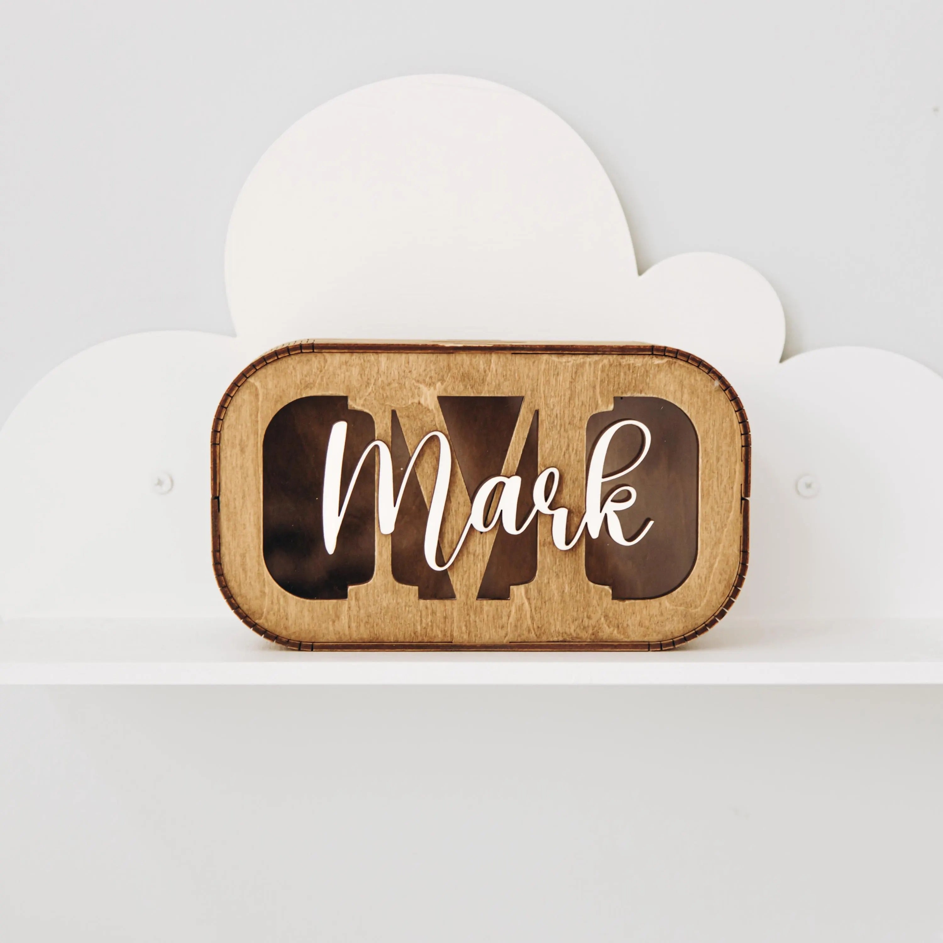 Personalized Wooden Piggy Bank: Montessori Savings Box for Kids