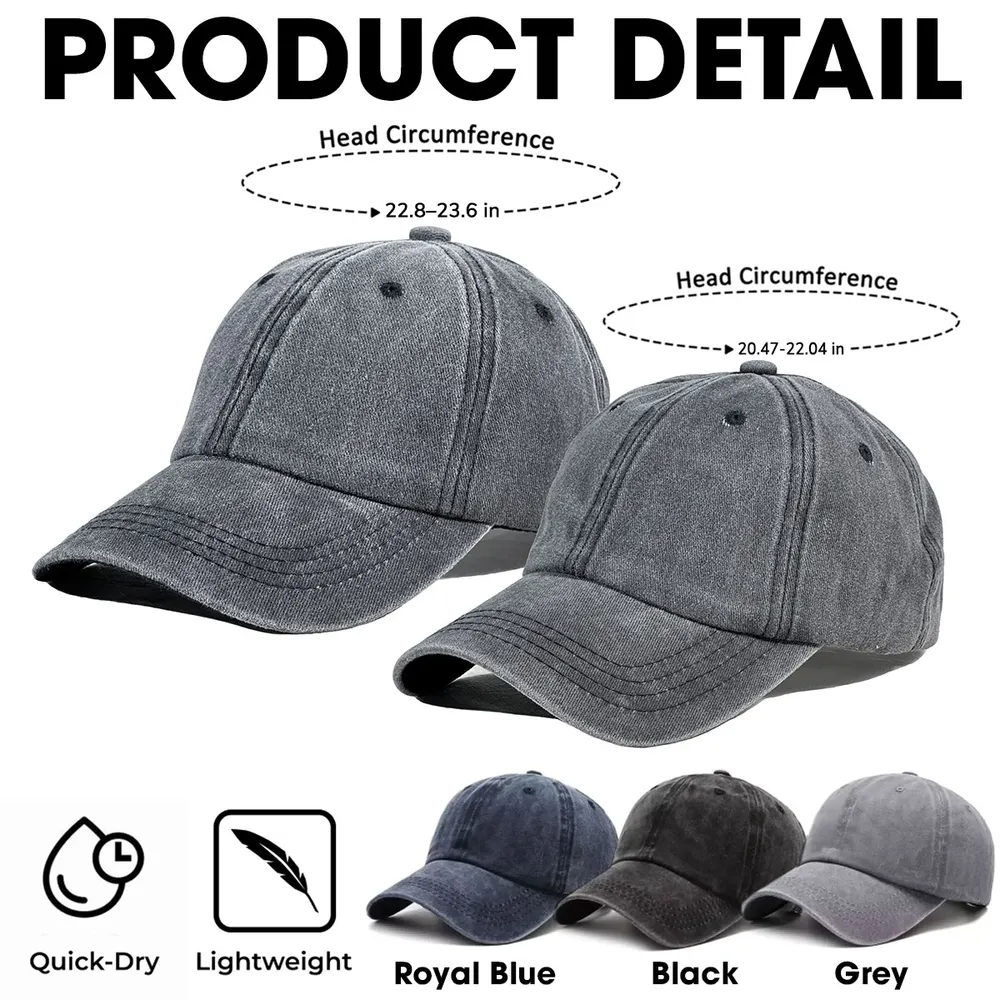 Dog Service Human Cartoon - Personalized Custom Vintage Washed Denim Cap