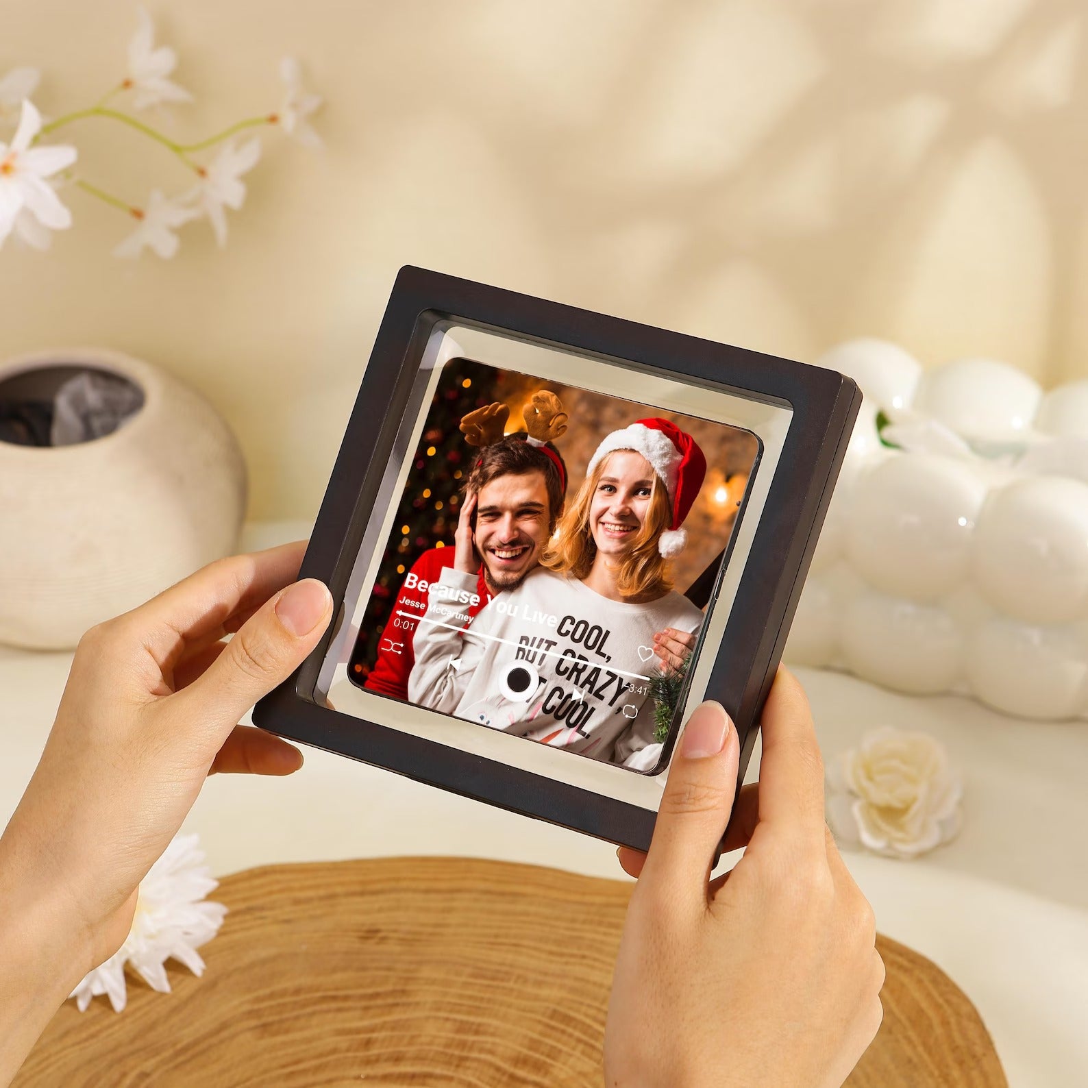 Custom Music Fridge Magnet, Personalized Photo & Music Fridge Magnet, Play Whole Song Music Box, Voicemail Keepsake Anniversary Gift for Him