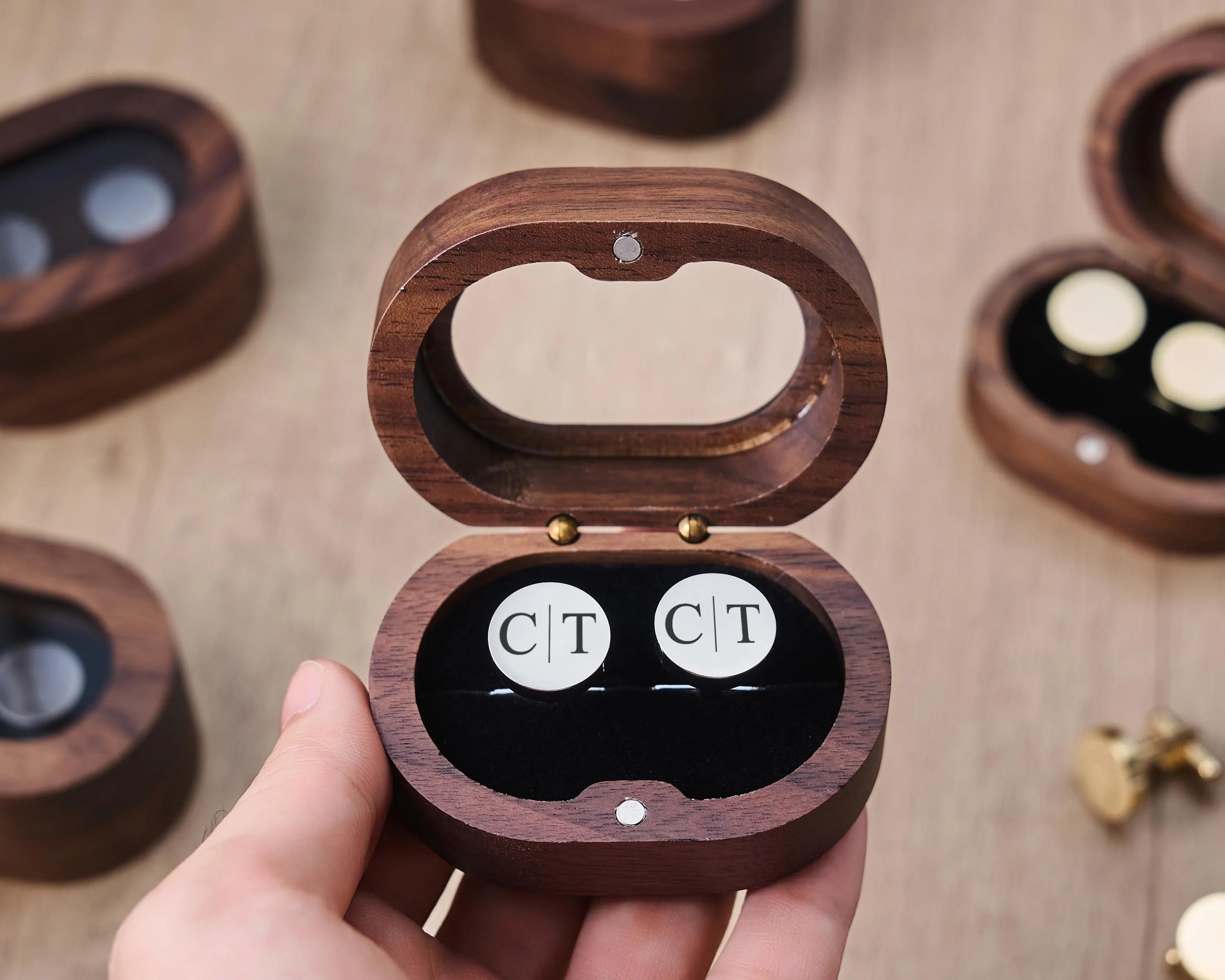 Groomsmen Gifts, Custom Groomsmen Cufflinks Set, Personalized Wedding Accessories for Men, Groomsman Proposal Gift, Engraved Gift for Him