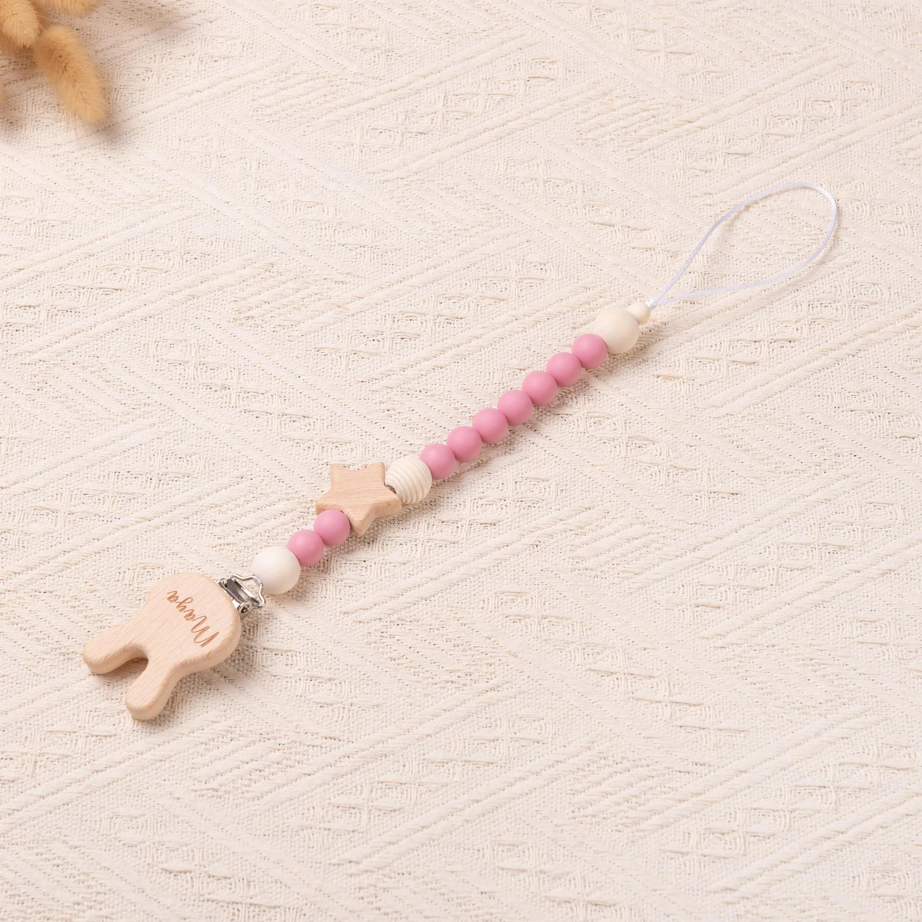 Personalized Pacifier Clip for Baby Boy and Girl, Custom Binky Clip, Engraved Soother Clip with Name, Baby Shower Gifts, Newborn Gifts