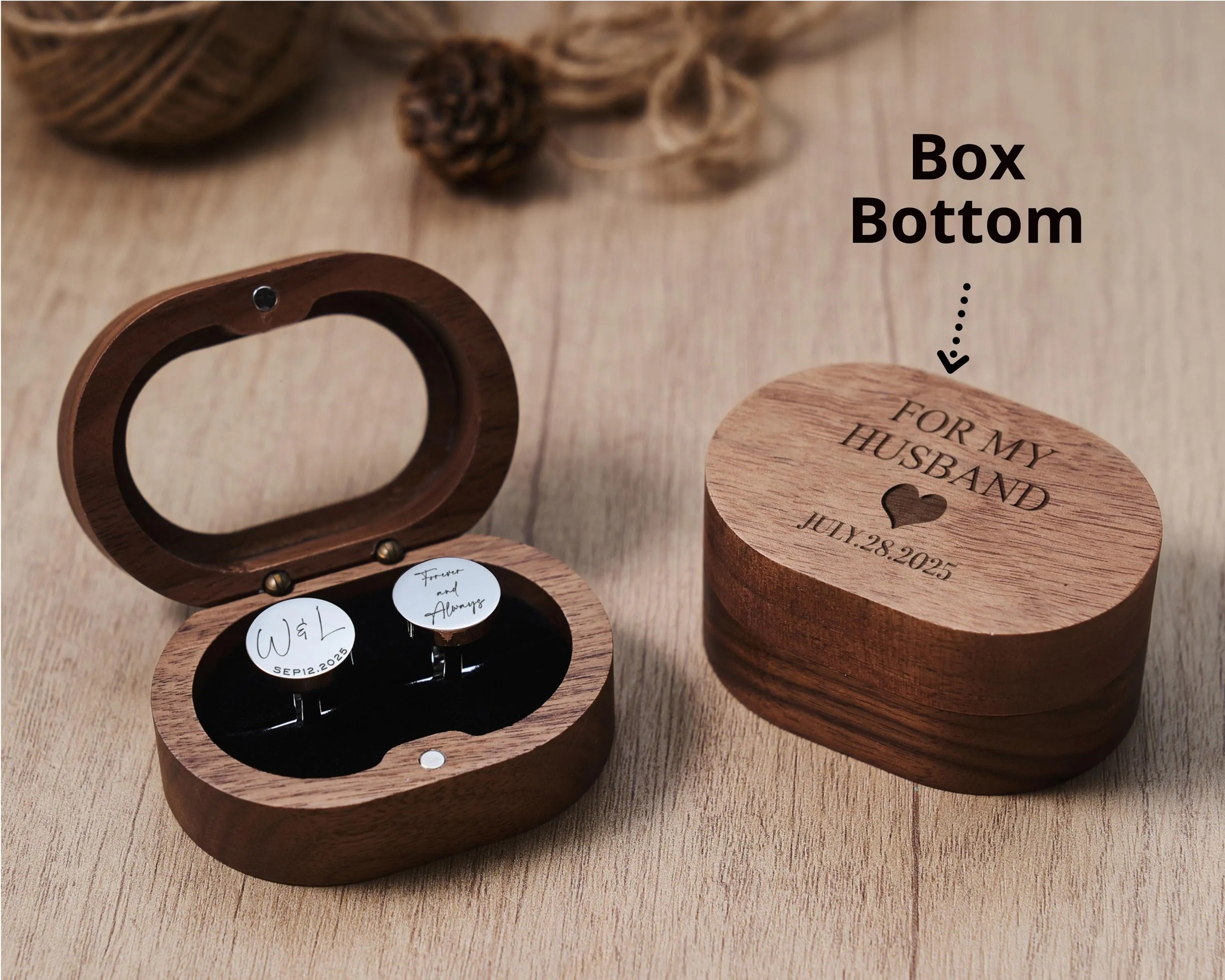 Groomsmen Gifts, Custom Groomsmen Cufflinks Set, Personalized Wedding Accessories for Men, Groomsman Proposal Gift, Engraved Gift for Him