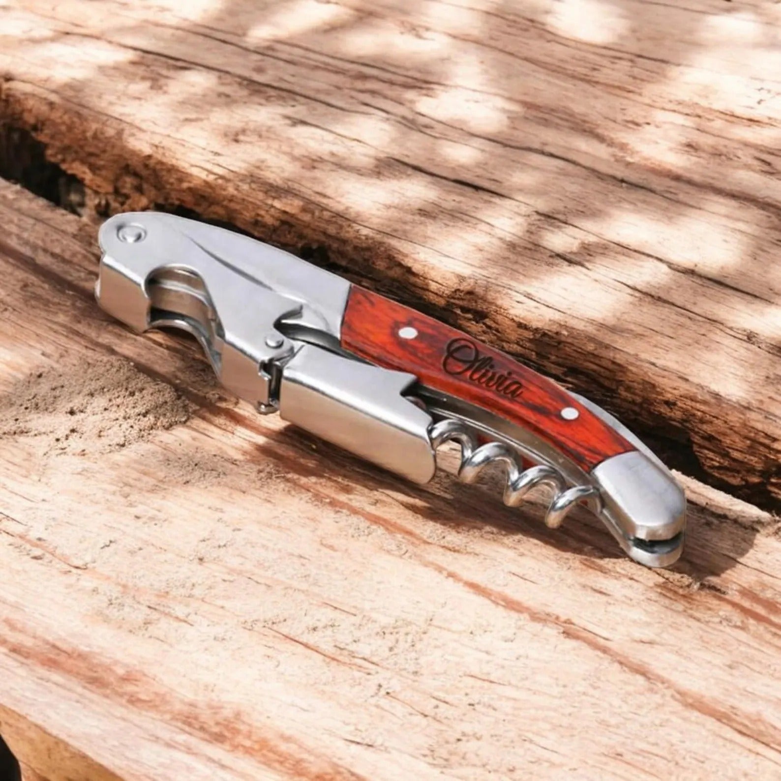 Personalized CORKSCREW Wine Bottle Opener Groomsmen Gift for Him Dad Men Bridesmaid Her Women Mom Wedding Birthday Boyfriend Custom Engraved