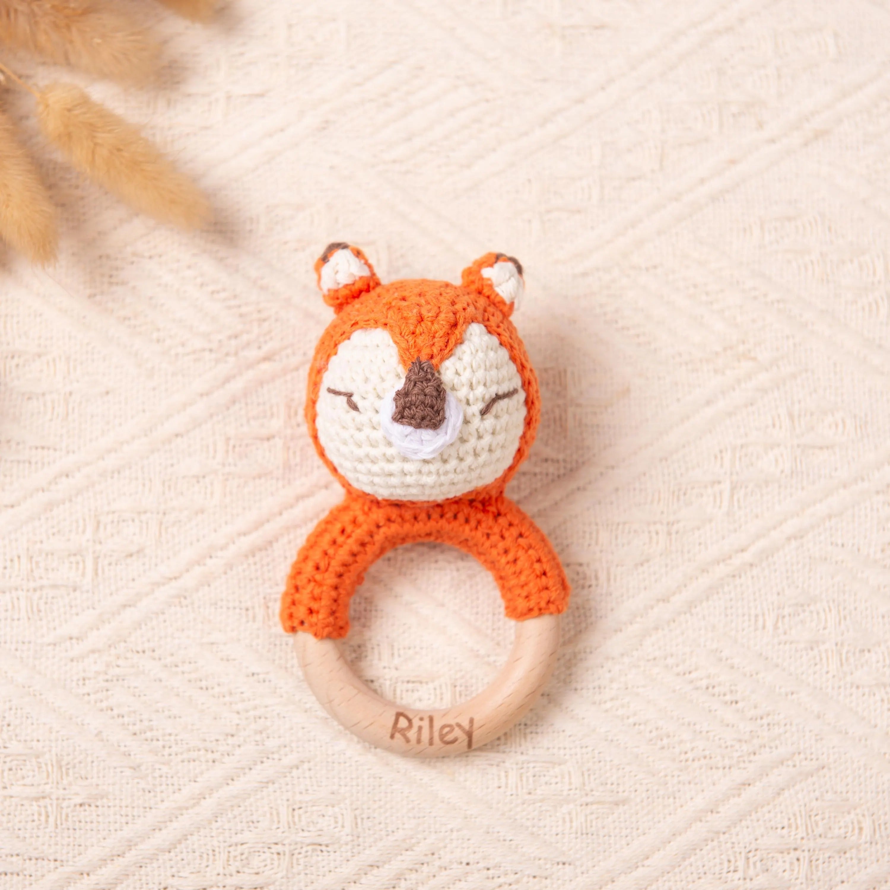 Personalized Crochet Rattle for Babies, Custom Crochet Toy Rattle for Babies, Sensory Toys for Babies, Baby Shower Gifts, Newborn Gifts