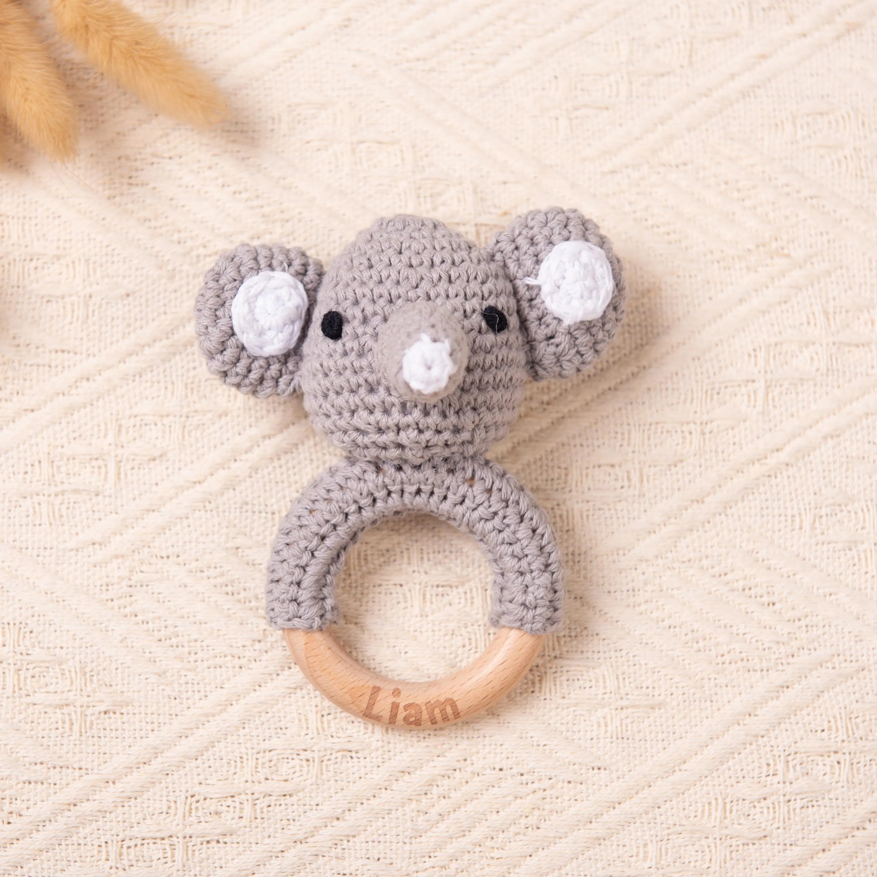 Personalized Crochet Rattle for Babies, Custom Crochet Toy Rattle for Babies, Sensory Toys for Babies, Baby Shower Gifts, Newborn Gifts