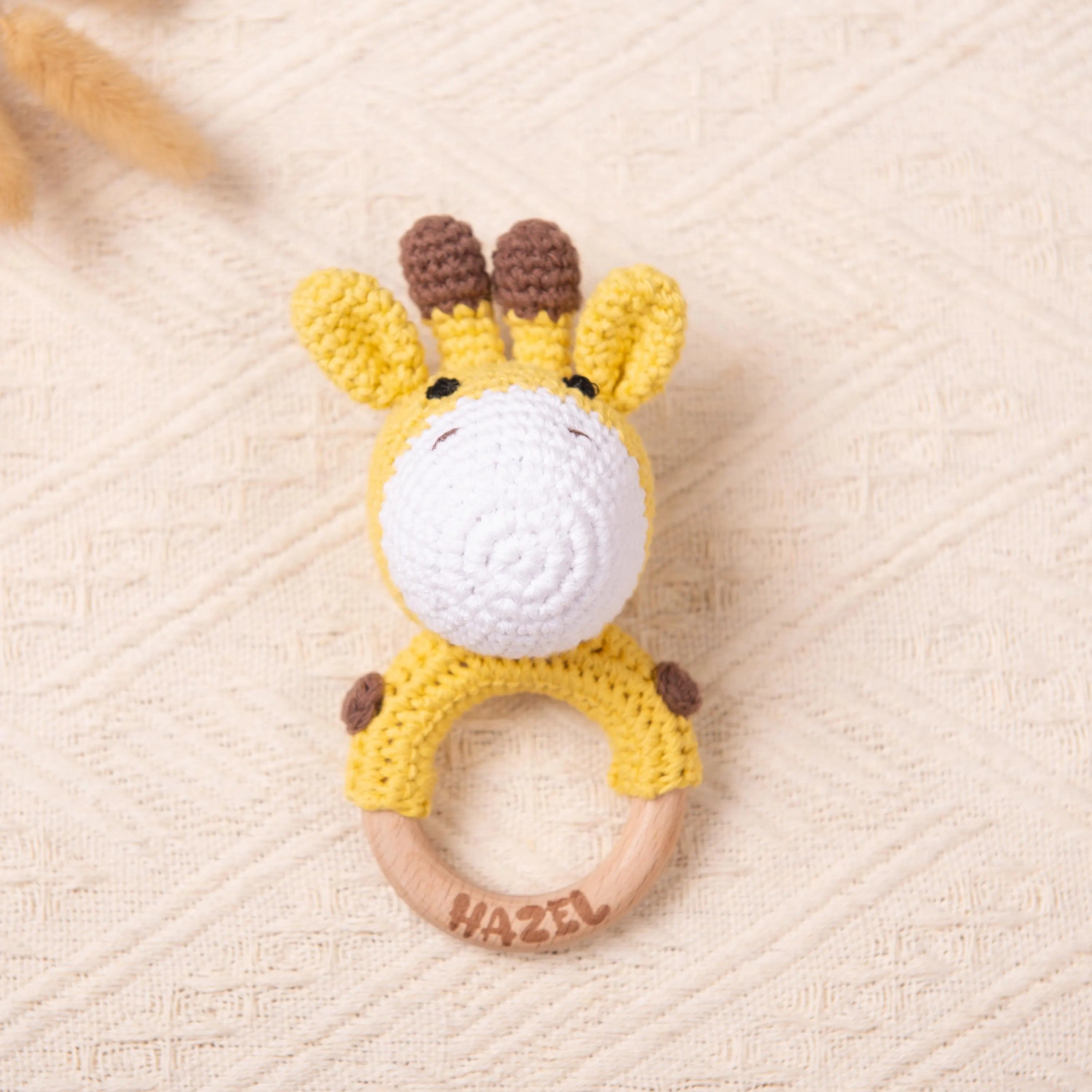 Personalized Crochet Rattle for Babies, Custom Crochet Toy Rattle for Babies, Sensory Toys for Babies, Baby Shower Gifts, Newborn Gifts