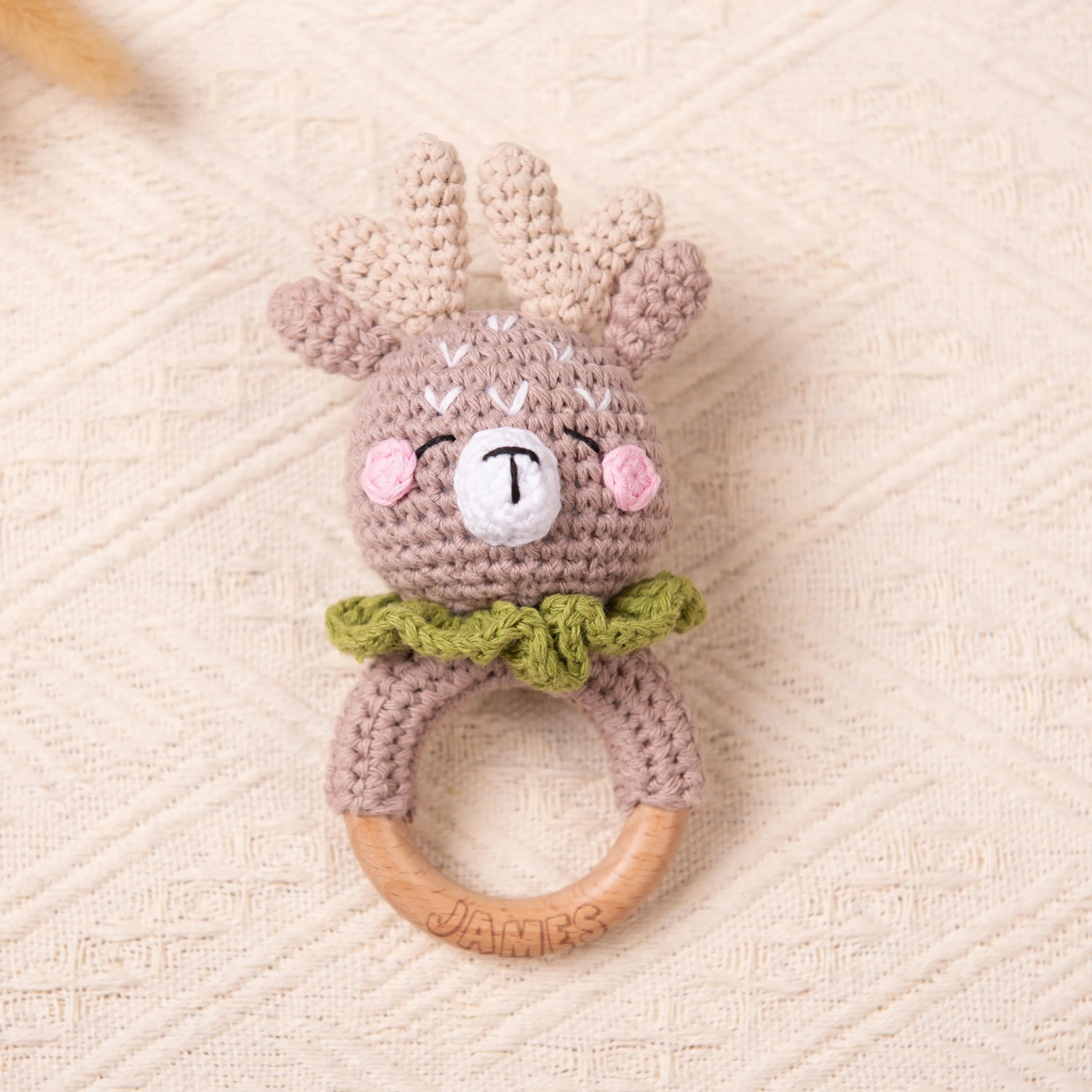 Personalized Crochet Rattle for Babies, Custom Crochet Toy Rattle for Babies, Sensory Toys for Babies, Baby Shower Gifts, Newborn Gifts