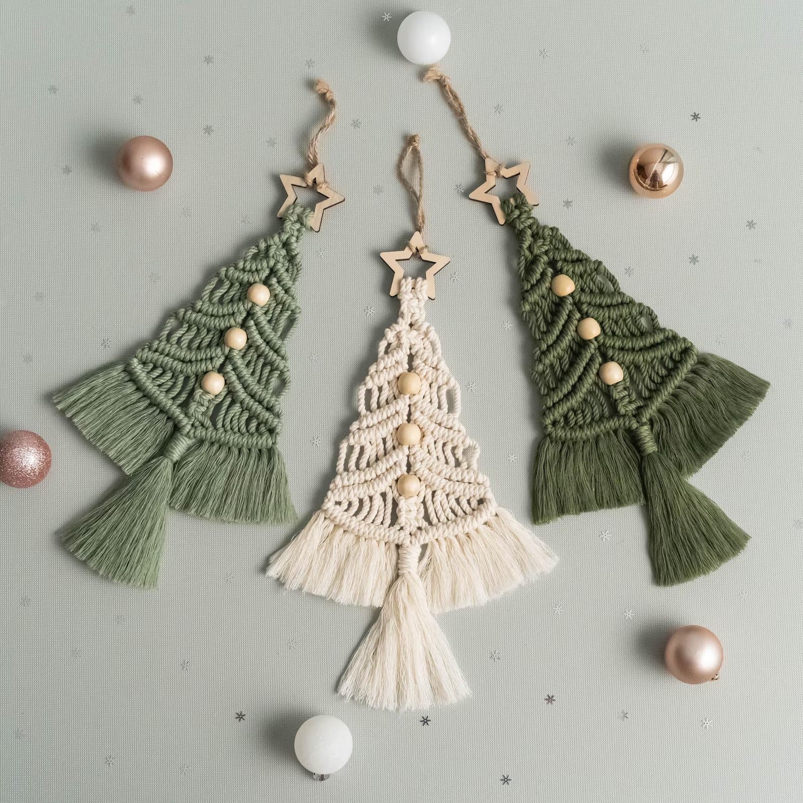 Christmas Tree Macrame, Mantel Decor, Xmas Decoration, Handmade Gift, Macrame Wall Hanging, Holiday Tree, Christmas Farmhouse X19