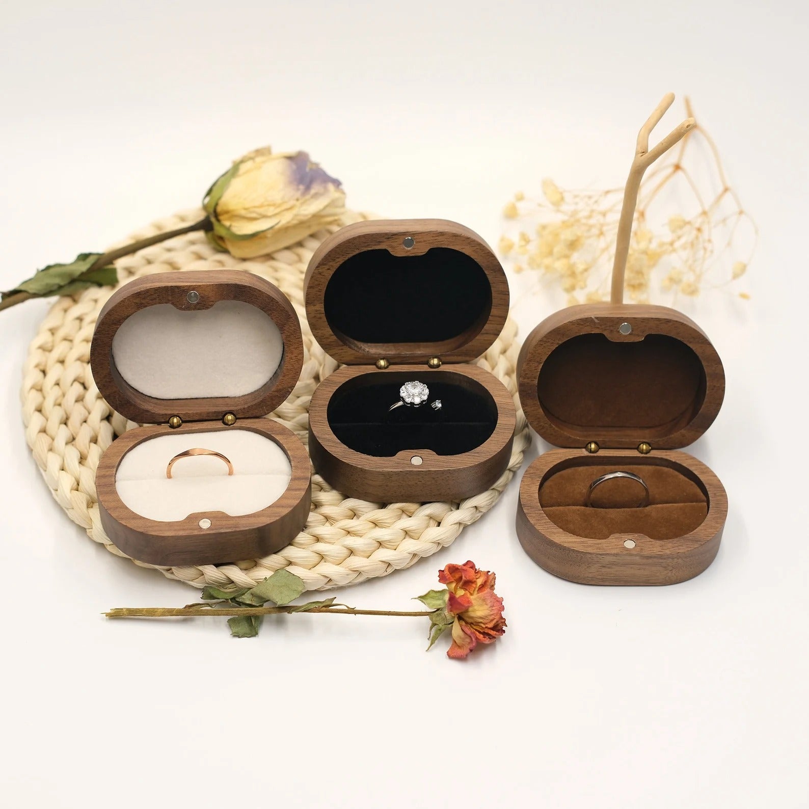 Personalized Wooden Engagement Ring Box, Wedding Anniversary Gift, Personalized Ring Box For Wedding Ceremony, Ring Bearer, Mr & Mrs Gifts