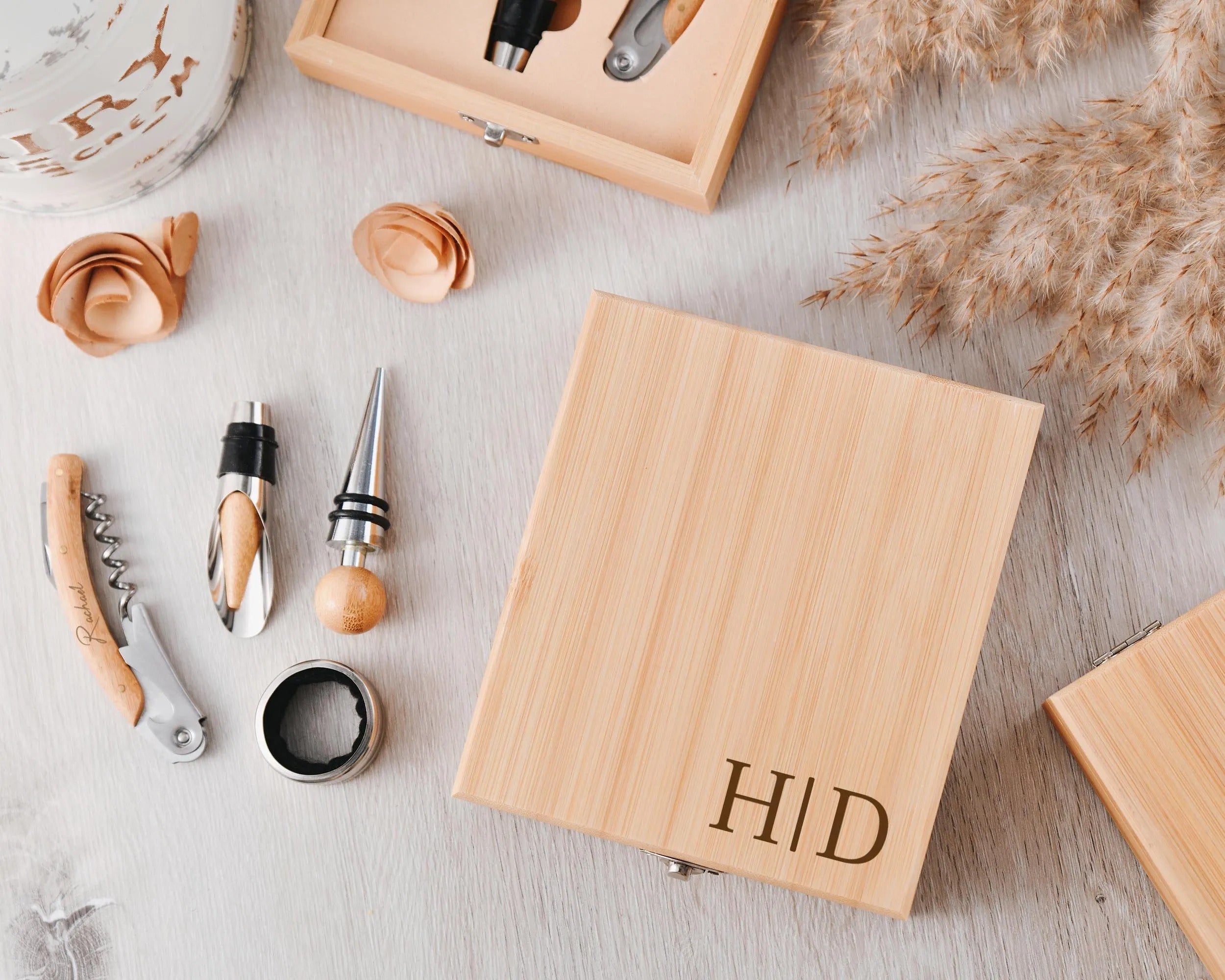 Personalized wine tool set groomsmen gifts, wedding party gifts, christmas gifts wine opener corkscrew, customized premium best men gift set