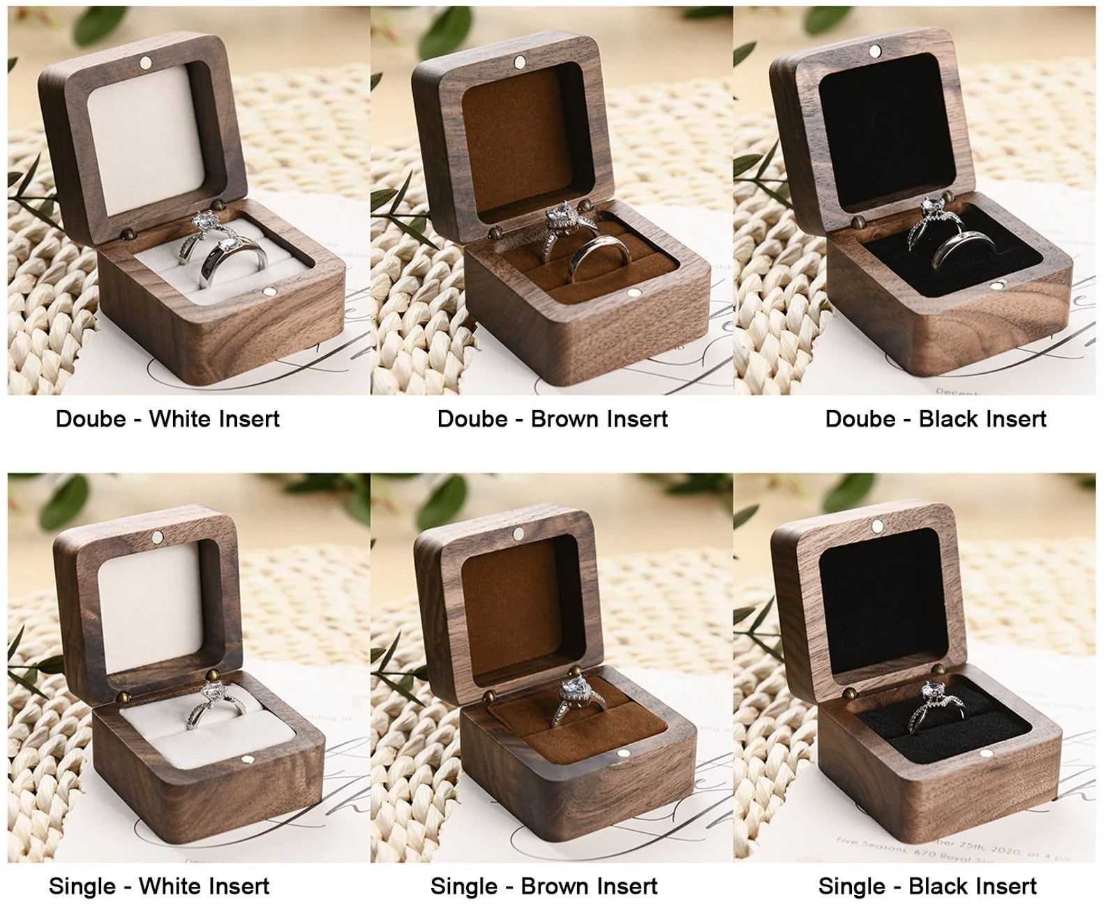 Personalized Engagement Ring Box, Wood Ring Box For Wedding Ceremony, Engraved Wooden Ring Box, Anniversary Gift, Proposal Ring Bearer Box