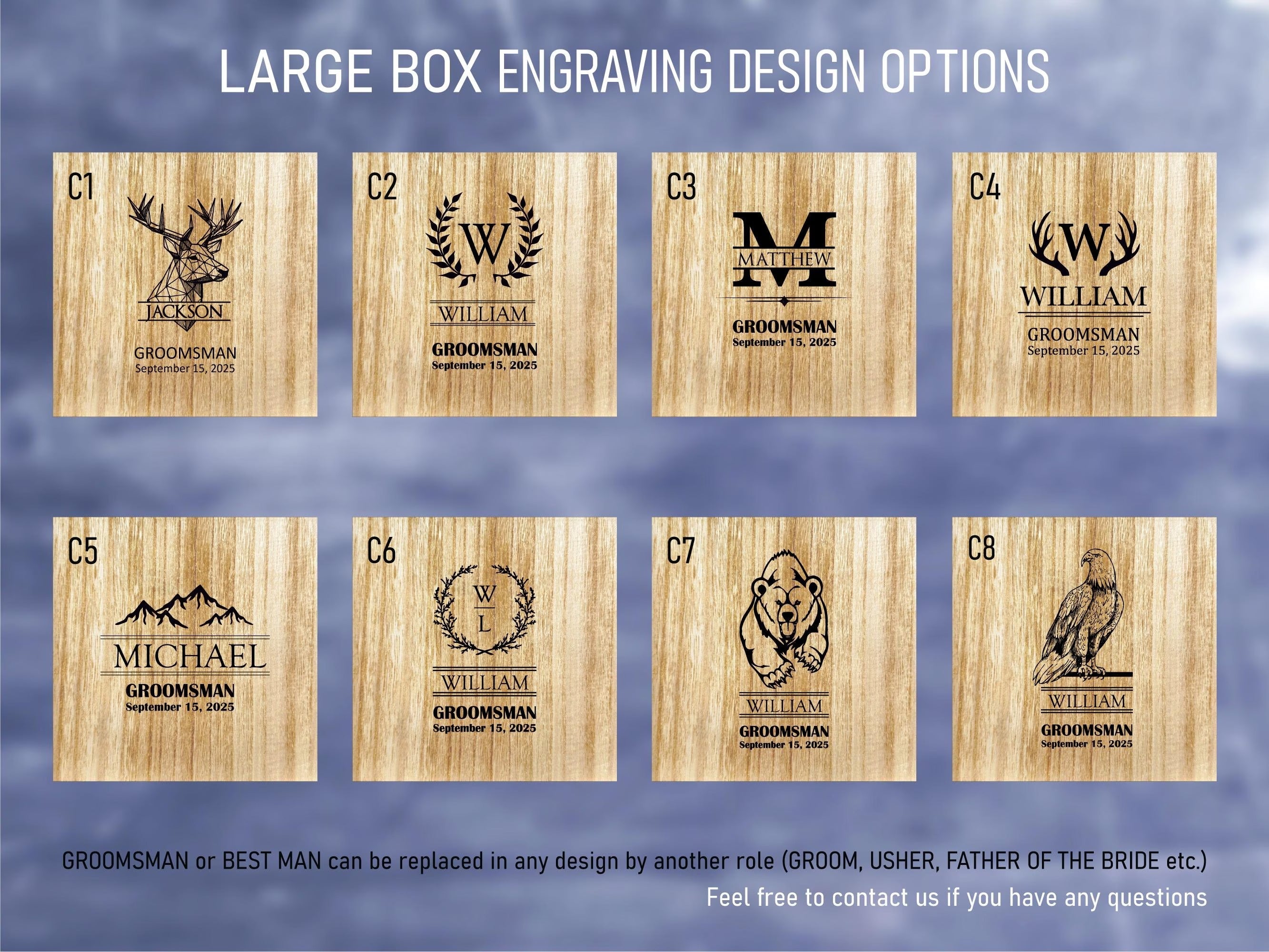 Personalized Groomsmen Gift Box Set: Leather Wrap Flask + Classic pocket knife + Leather Bottle Opener - proposal box set custom engraved