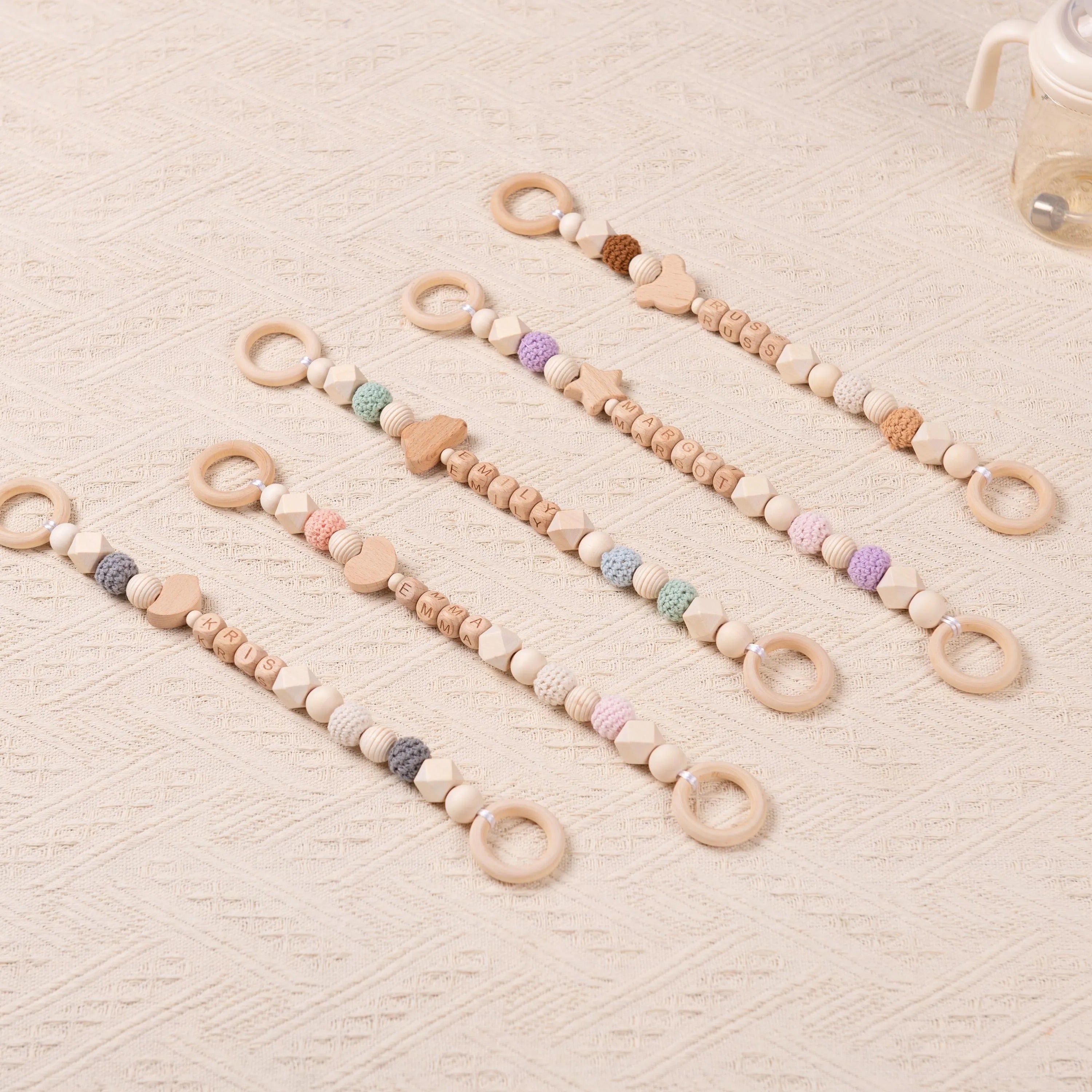 Personalized Baby Bottle Leash, Baby Bottle Strap, Custom Baby Sippy Cup Holder, Bottle Accessories, Newborn Gifts, Baby Shower Gifts