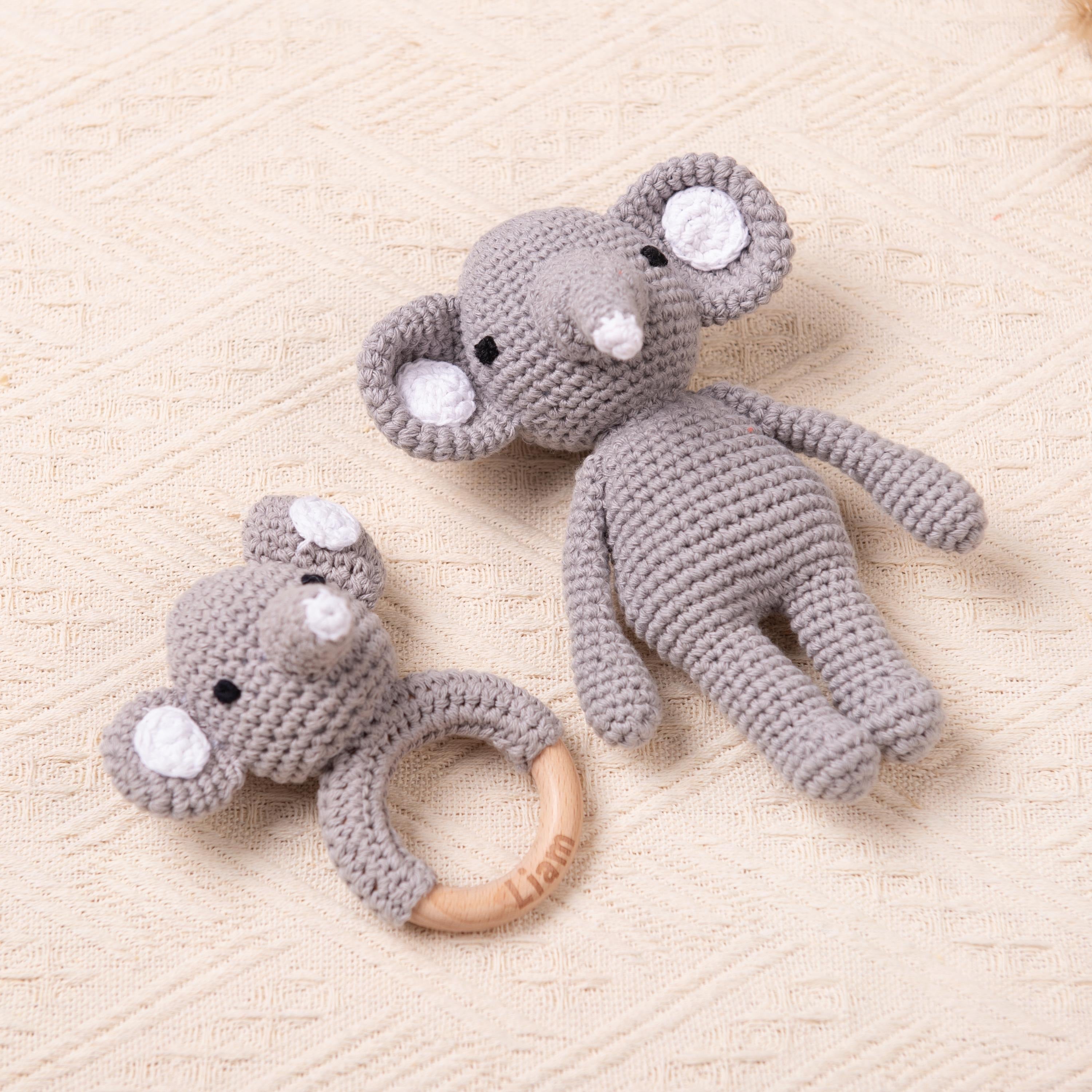 Personalized Gifts for New Baby, Custom Crochet Rattle and Doll Toys for Babies, Baby Shower Gifts, Newborn Gifts, Christmas Gifts for Baby