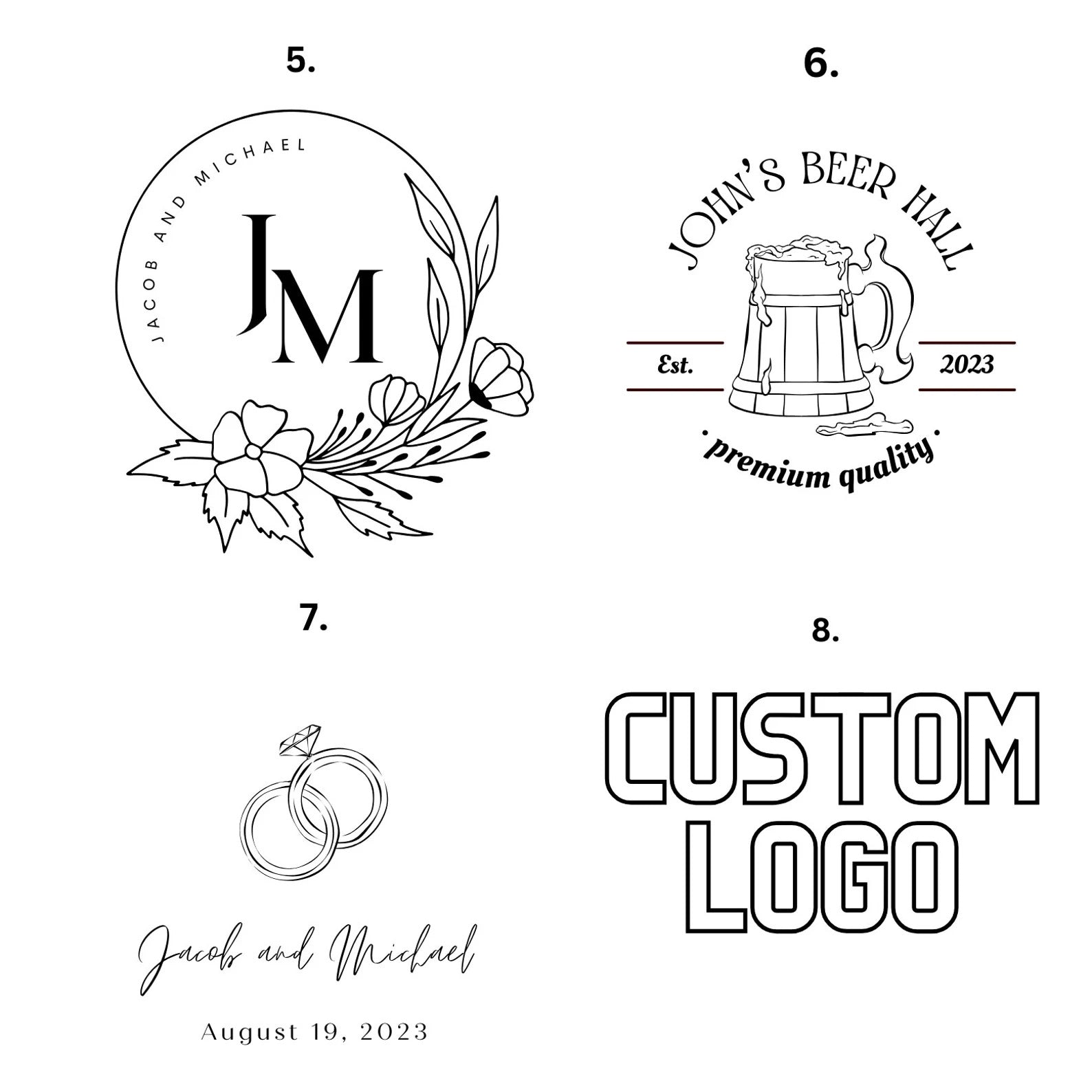 Custom Coasters Set Made for Wedding Gift Housewarming Bridal Shower Couple Anniversary Gift