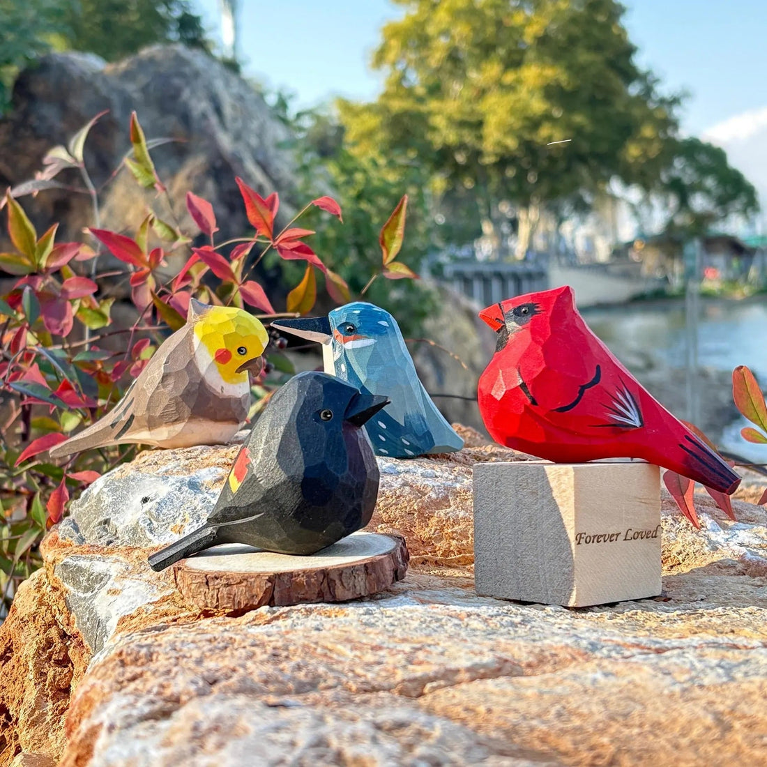 Hand Carved Wooden Bird Ornaments,Chubby Robin Figurine,Wooden Bird Figurine Ornament,Gift for Bird Lovers,Birthday Gift,Christmas Gifts