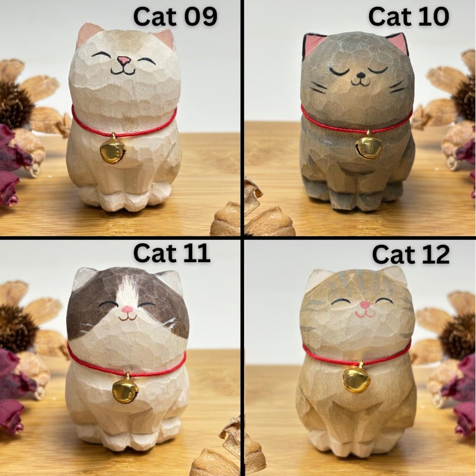 Handmade Wooden Cat Ornament,Engraved name - Memorial Gifts,Wood Cat Figurine,Desktop cat decor,Unique Cat Lover Gift,Gift for friend