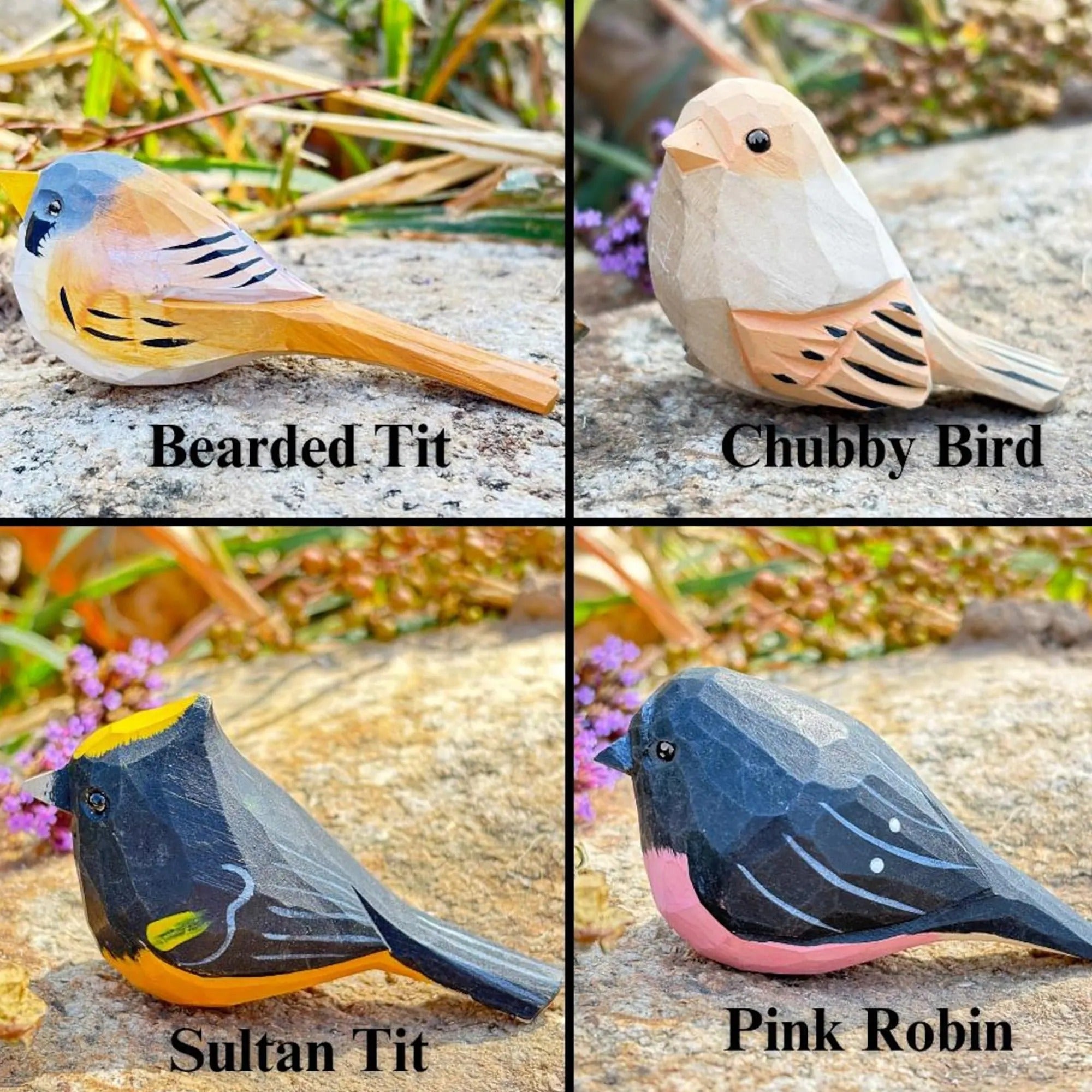 Hand Carved Wooden Bird Ornaments,Chubby Robin Figurine,Wooden Bird Figurine Ornament,Gift for Bird Lovers,Birthday Gift,Christmas Gifts