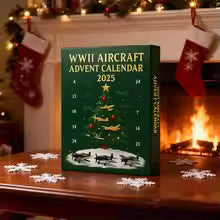 Wwii Aircraft Advent Calendar Advent Christmas Calendars 24-Day 2d Acrylic 2025 Collectible Advent Tank Ornament Calendar