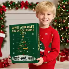 Wwii Aircraft Advent Calendar Advent Christmas Calendars 24-Day 2d Acrylic 2025 Collectible Advent Tank Ornament Calendar