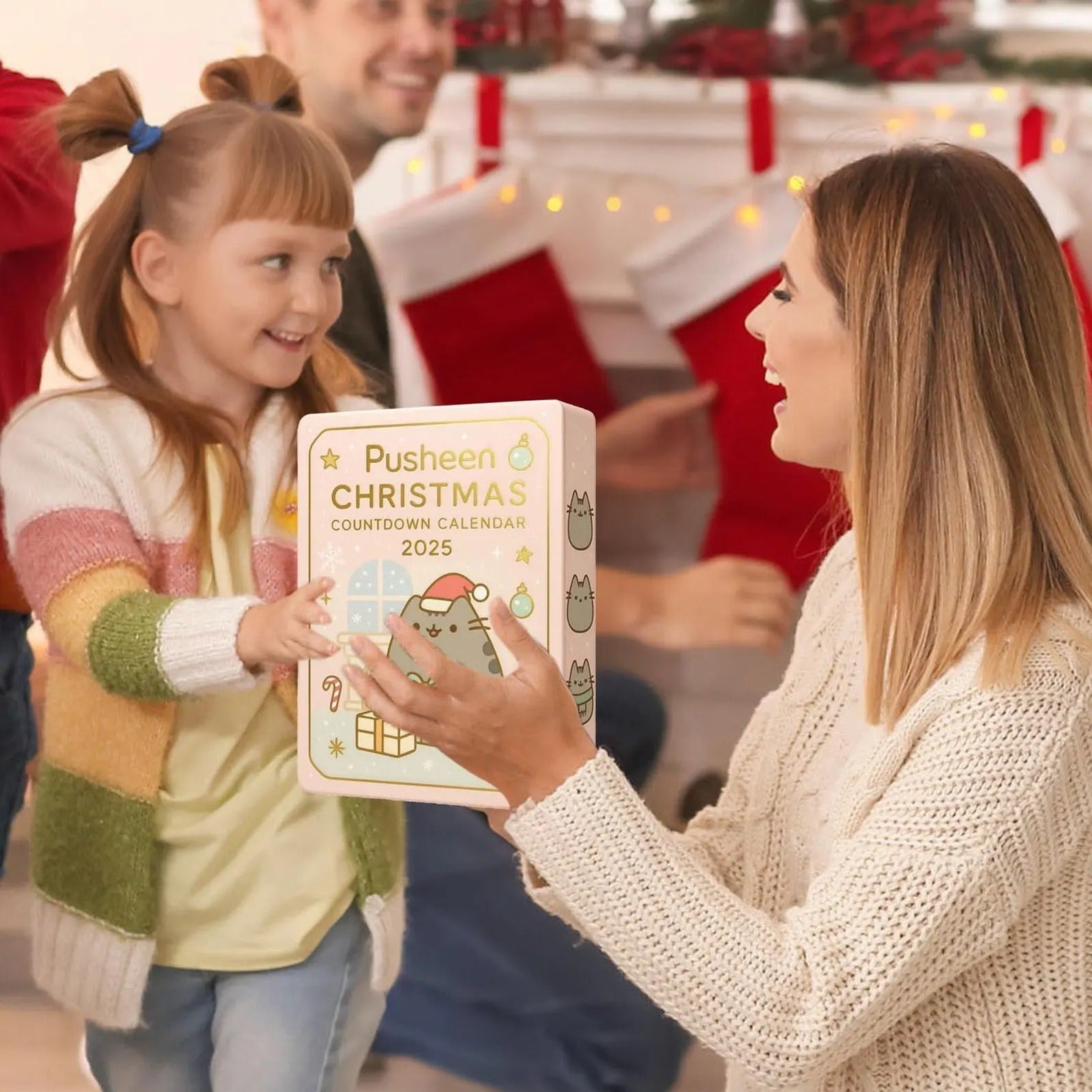 Pusheen Christmas Advent Calendar 2025, Cute Cat Ornament Set, Pusheen Holiday Countdown, Kawaii Gift for Cat Lovers