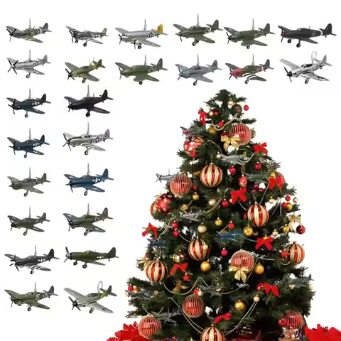 Wwii Aircraft Advent Calendar Advent Christmas Calendars 24-Day 2d Acrylic 2025 Collectible Advent Tank Ornament Calendar