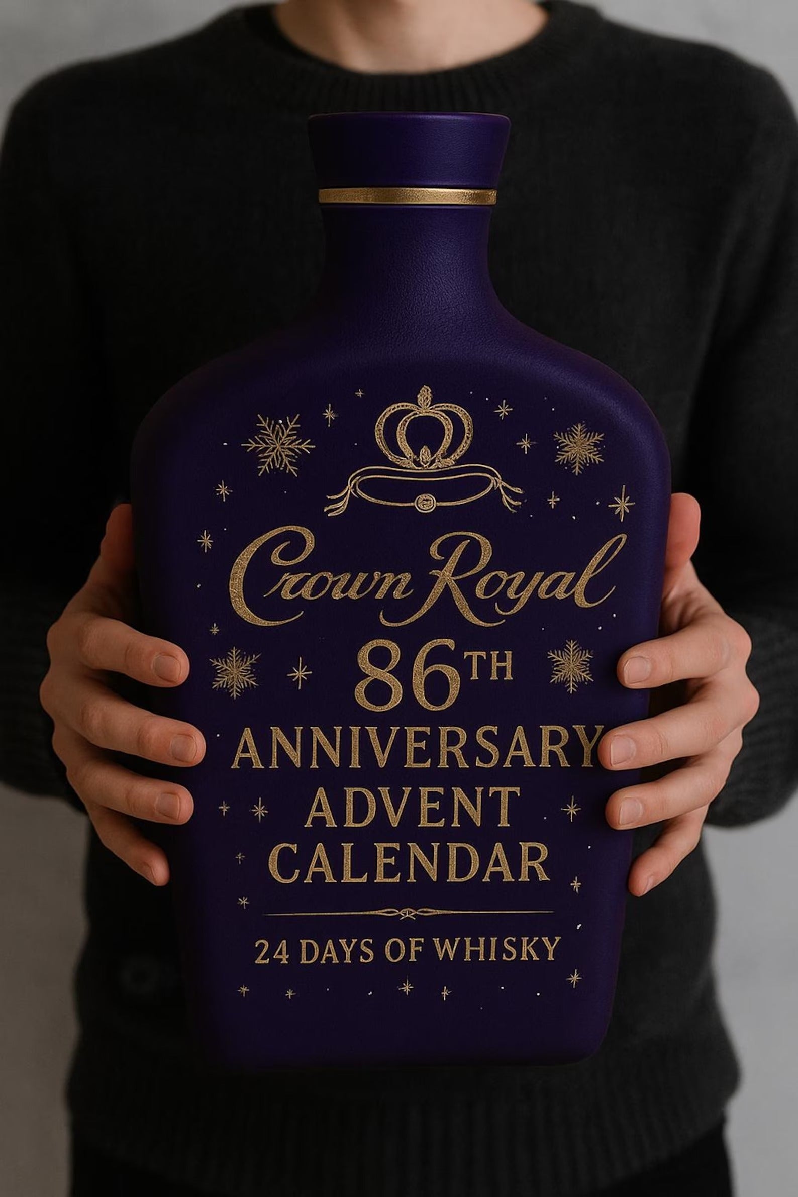 Crown Royal 86th Anniversary Advent Calendar 2025, 24 Days of Whisky Gift Box, Premium Whiskey Advent Calendar Arcylic Ornament Decor Set