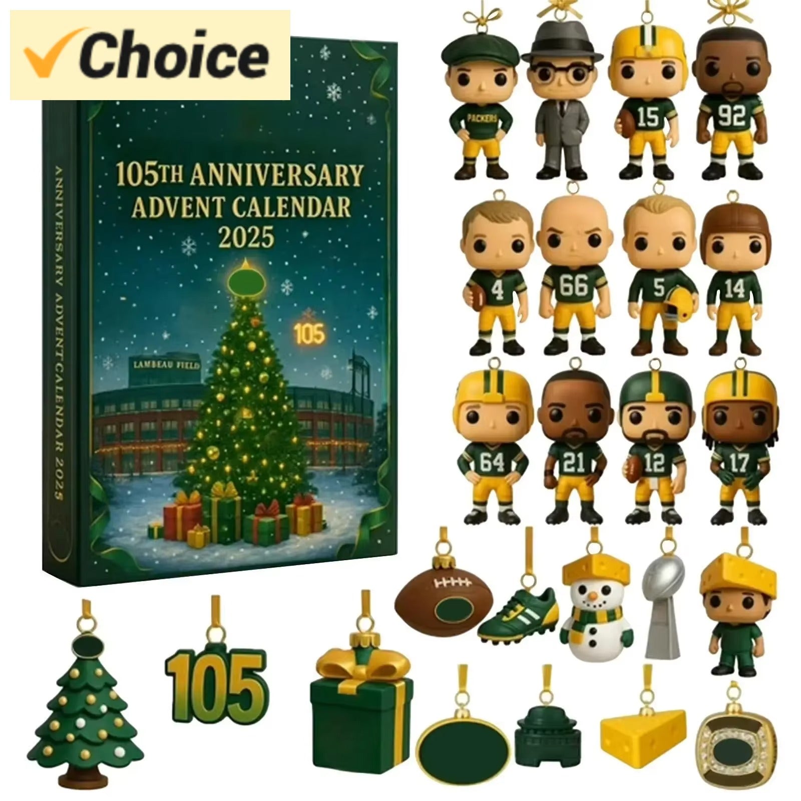 2D Advent Calendar 2025 American Football Sport for Teen Boys Girls Teenager Accessories and Decorations Christmas Countdown Gif