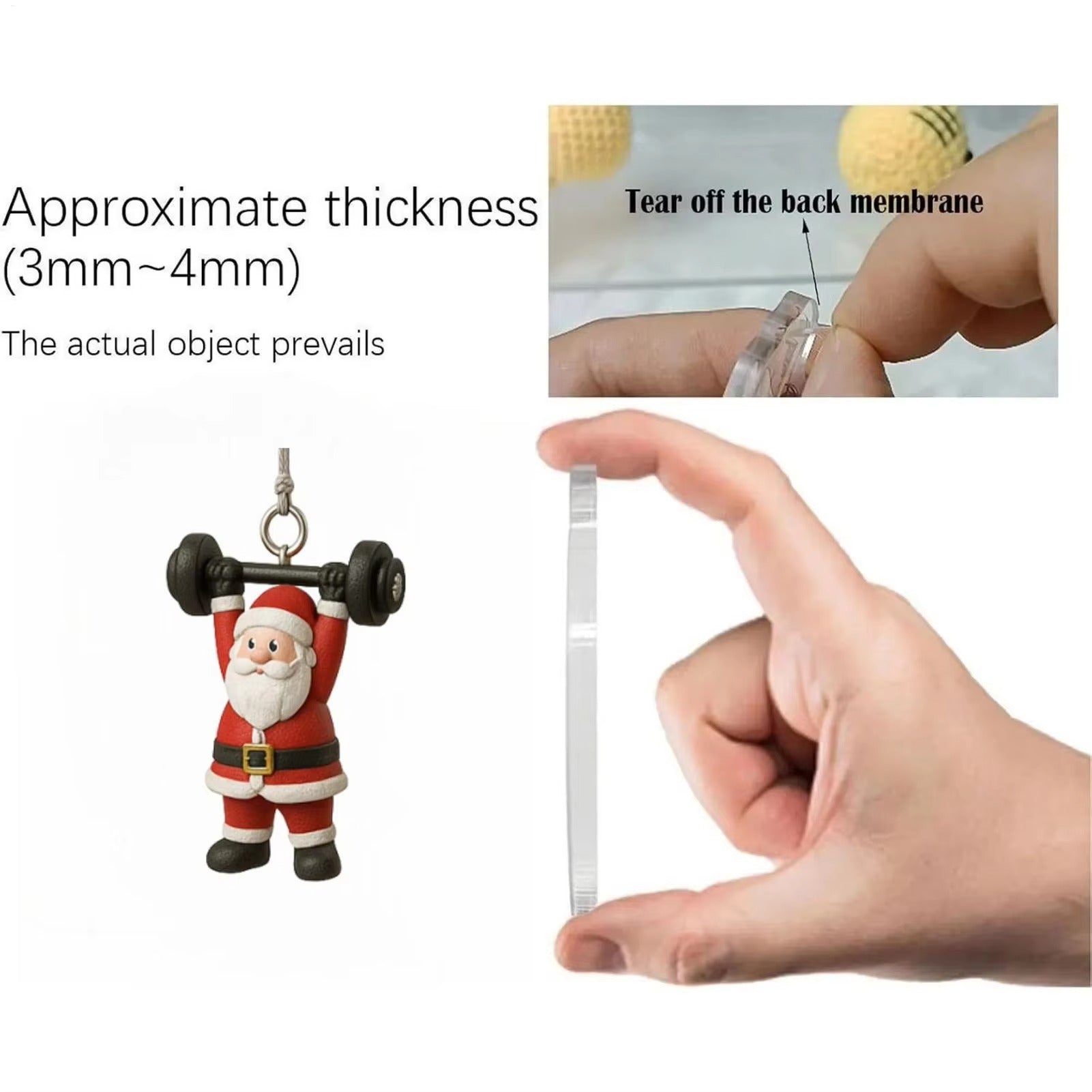 Acrylic Gym Themed Advent Calendar Modern Christmas Decoration For Home Office 87HA