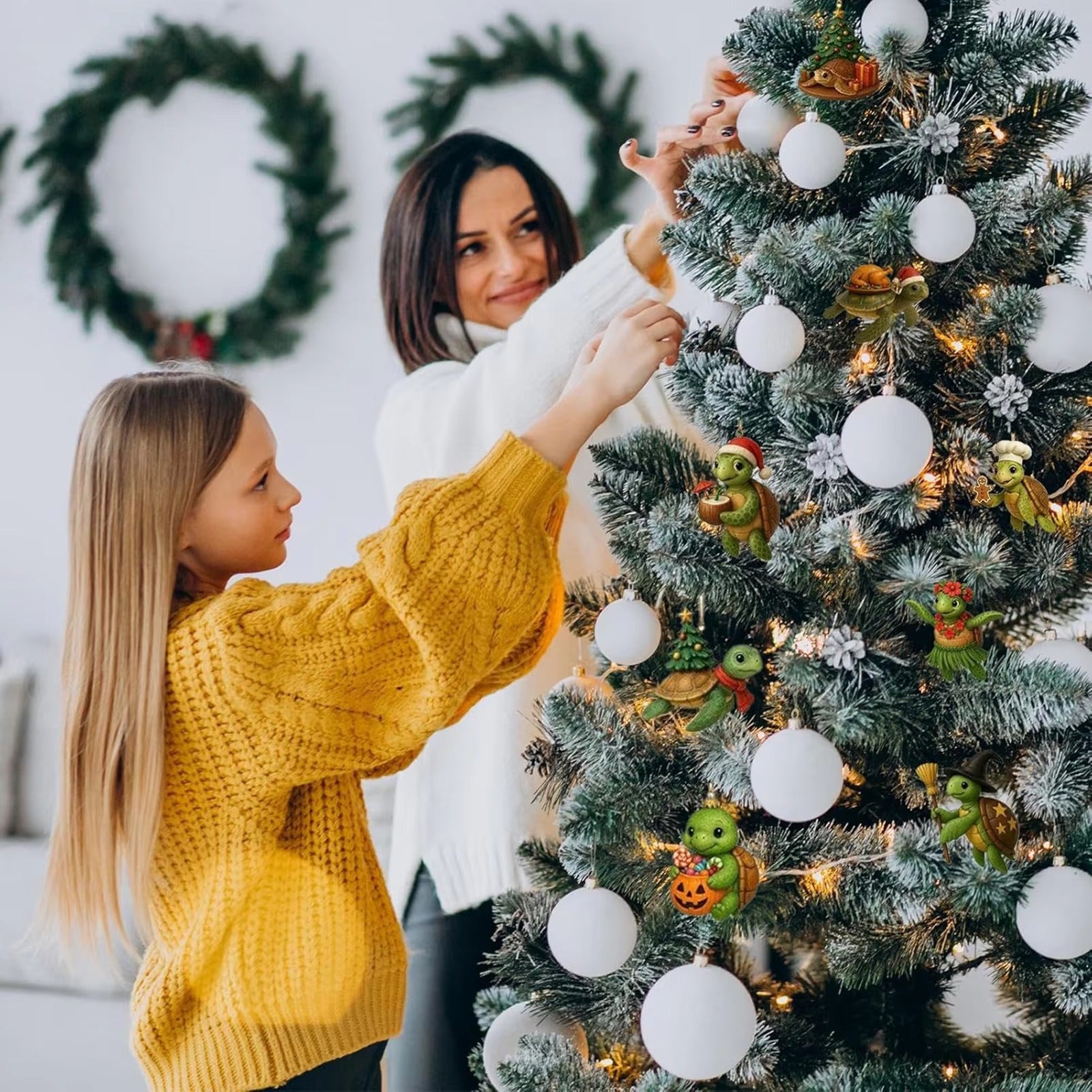 Christmas Sea Box Sea Turtle Advent Calendar 24 Days Of Ocean Themed Life Ornaments Lovers Countdown 2D Ornaments Gift