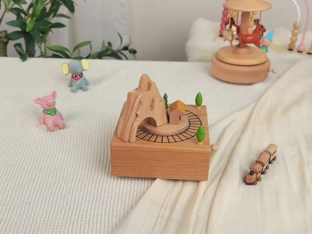 Custom Wooden Carousel Musical Box, Engraved Name Music Box,Sensory Toys,Unique Keepsake Gift,Baby shower gift, Birthday Gifts, Couples Gift